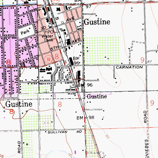 Topographic Map of Pioneer Park, CA