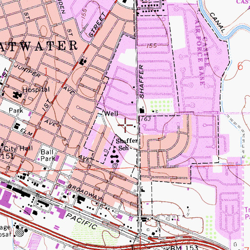 Topographic Map of Saint Nicholas Episcopal Church, CA
