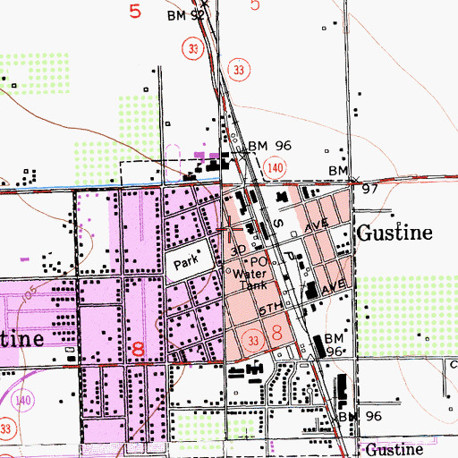 Topographic Map of Santa Nella Shopping Center, CA
