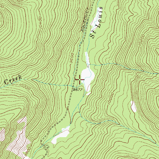 Topographic Map of Lunch Creek, CO