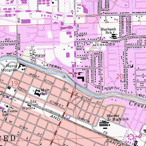 Topographic Map of The Church of Jesus Christ of Latter Day Saints, CA