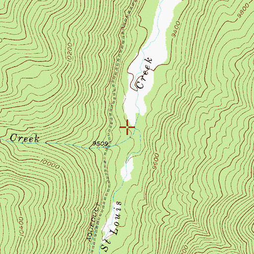Topographic Map of Iron Creek, CO