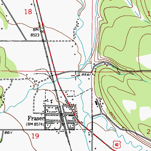 Topographic Map of Saint Louis Creek, CO