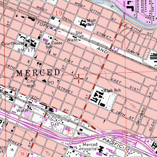 Topographic Map of Seventh Day Adventist Church, CA