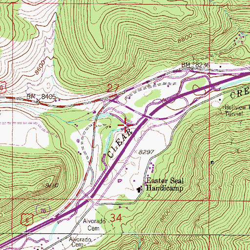 Topographic Map of West Fork Clear Creek, CO