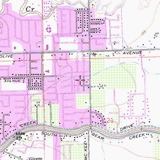 Topographic Map of The Church of Jesus Christ of Latter Day Saints, CA