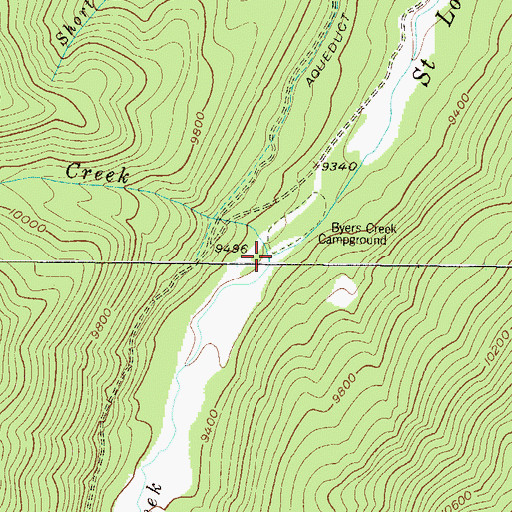 Topographic Map of Byers Creek, CO