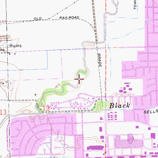 Topographic Map of Fahrens Park, CA
