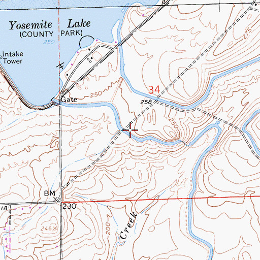 Topographic Map of University of California Merced, CA