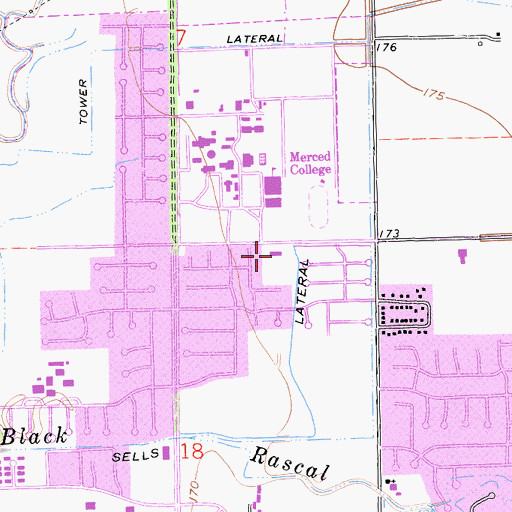 Topographic Map of Saint Lukes Episcopal Church, CA