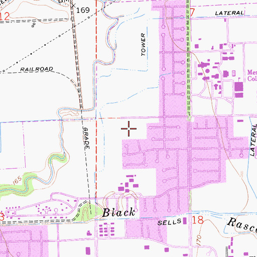 Topographic Map of Santa Fe Park, CA