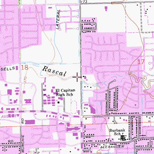 Topographic Map of Valley Baptist Church, CA