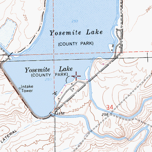 Topographic Map of Veterans Cove, CA