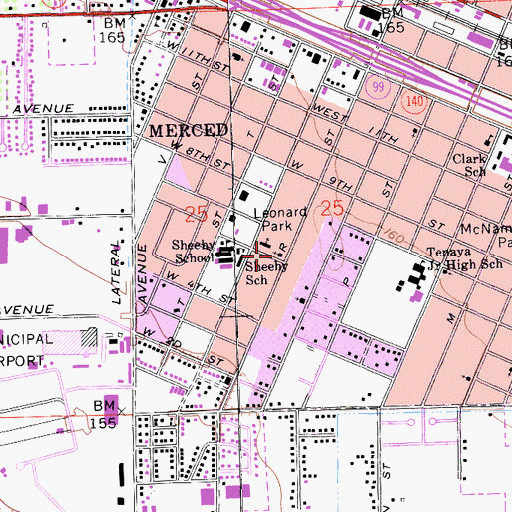 Topographic Map of Calvary Assembly of God Church, CA
