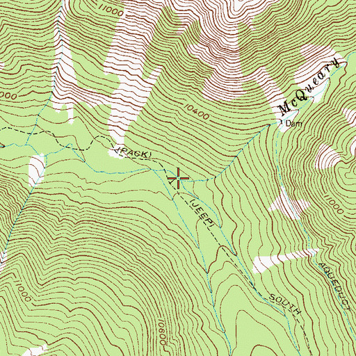 Topographic Map of McQueary Creek, CO