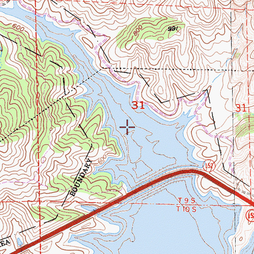 Topographic Map of Cottonwood Bay, CA