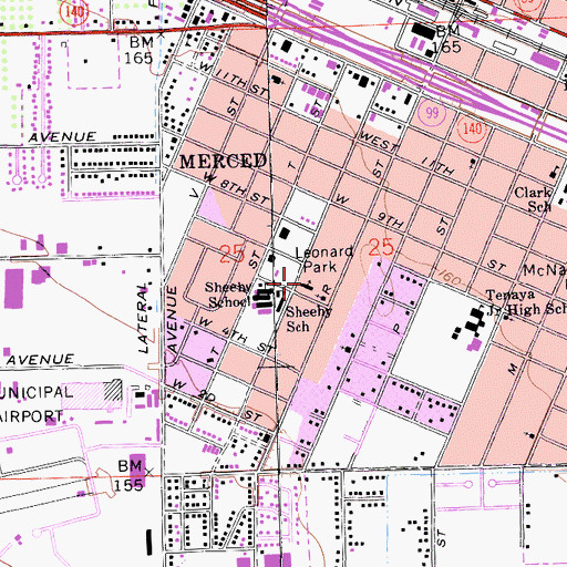 Topographic Map of Emmanuel Baptist Church, CA