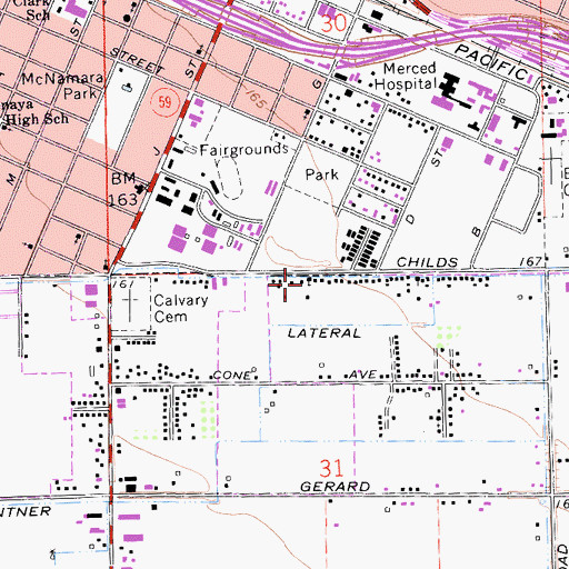 Topographic Map of Ephesus Apostolic Church, CA
