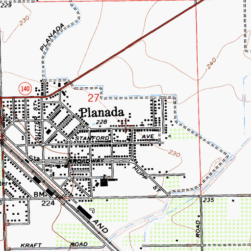 Topographic Map of Granada High School, CA