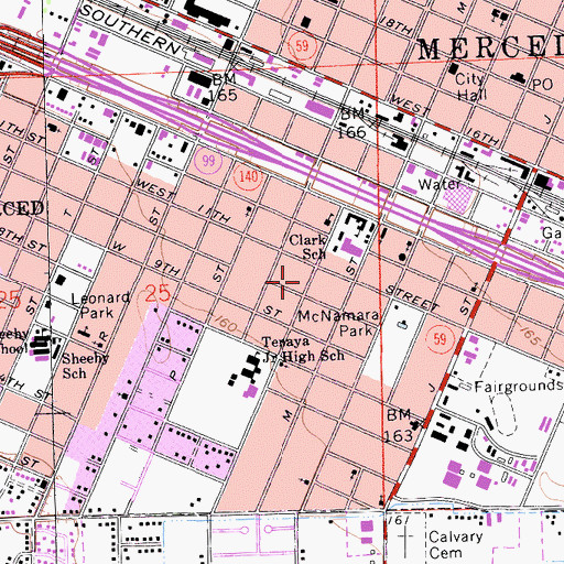 Topographic Map of Saint Matthew Baptist Church, CA