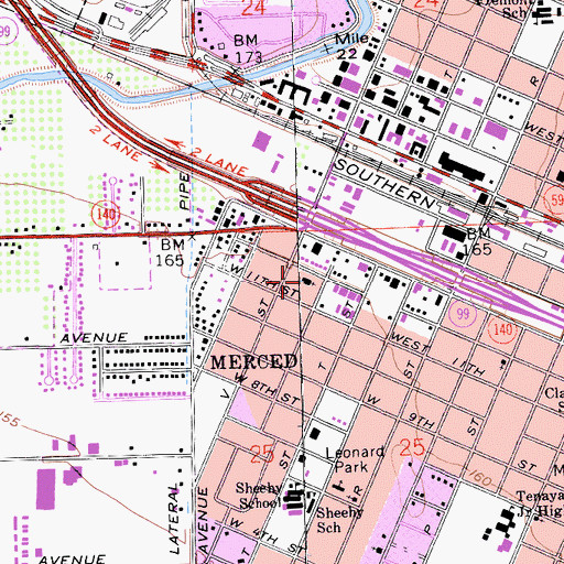 Topographic Map of Salvation Army Laotian Ministries, CA