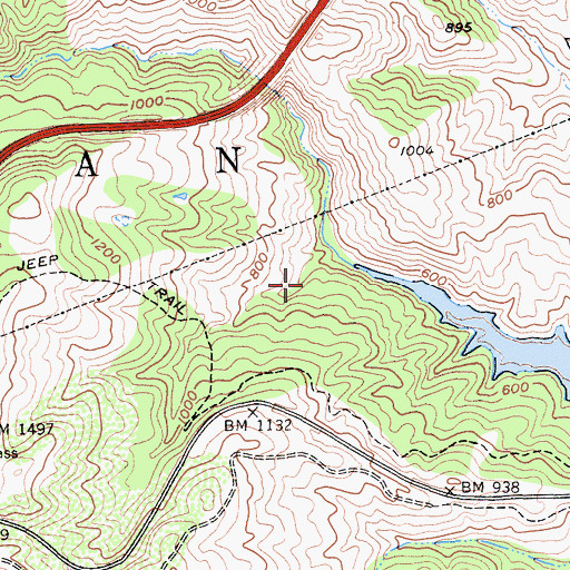 Topographic Map of San Luis Reservoir Wildlife Area, CA