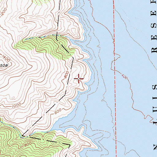 Topographic Map of Whistler Point Area Campground, CA
