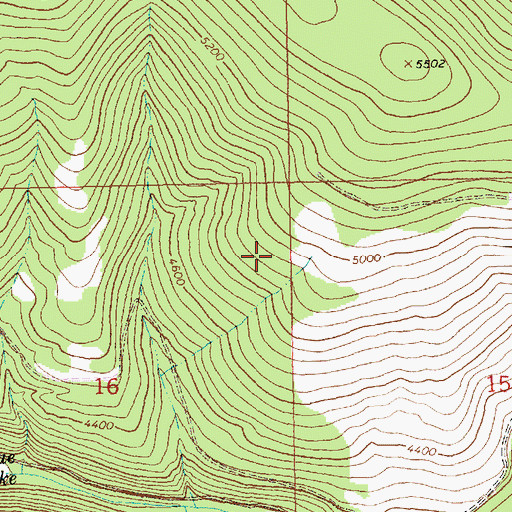 Topographic Map of Kootenai National Forest, MT