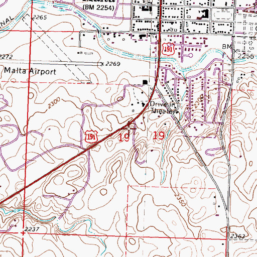 Topographic Map of Little Rocky Mountains Historical Marker, MT