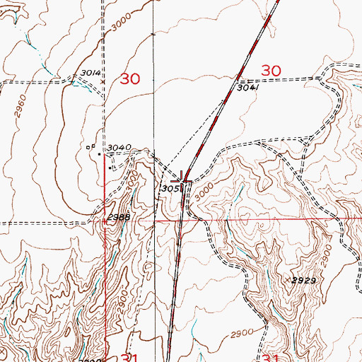Topographic Map of Montana Crossroads Historical Marker, MT