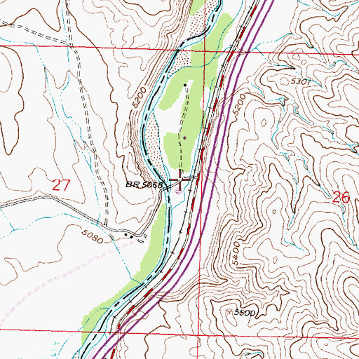 Topographic Map of Brownes Bridge Historical Marker, MT