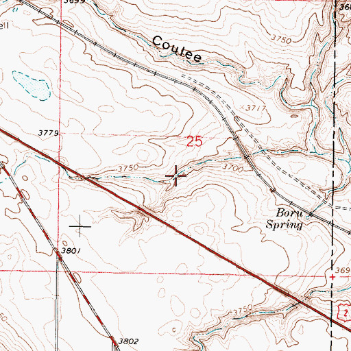 Topographic Map of Union Oil Company of California Spur, MT