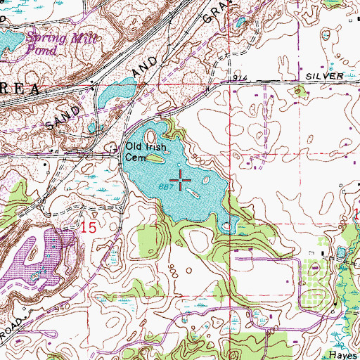 Topographic Map of Mallard Lake, MI