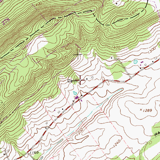Topographic Map of Beck Family Cemetery, PA