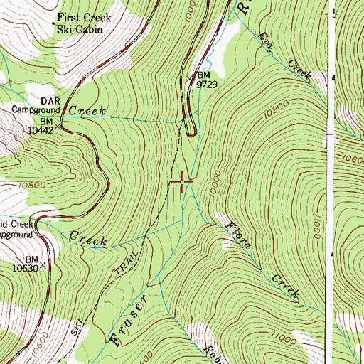 Topographic Map of Flora Creek, CO