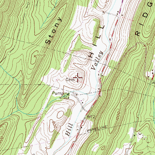 Topographic Map of Snyder Cemetery, PA