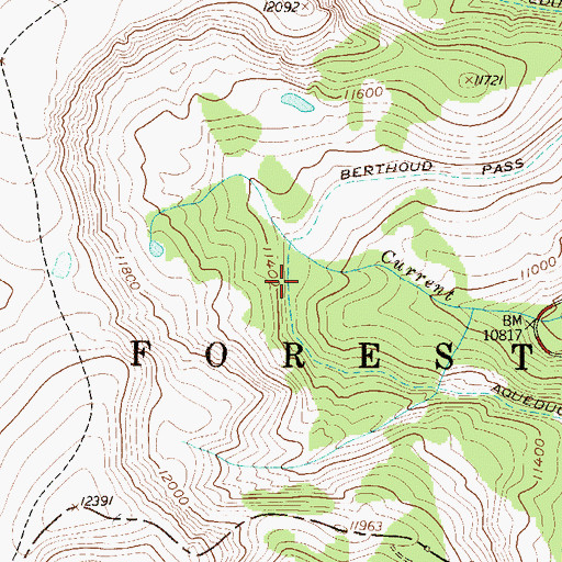 Topographic Map of Berthoud Pass Ditch, CO