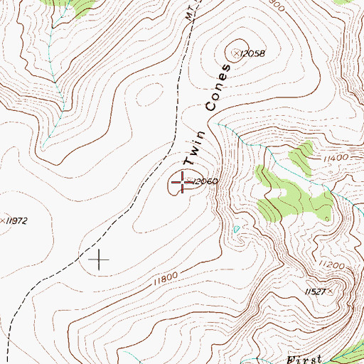 Topographic Map of Twin Cones, CO