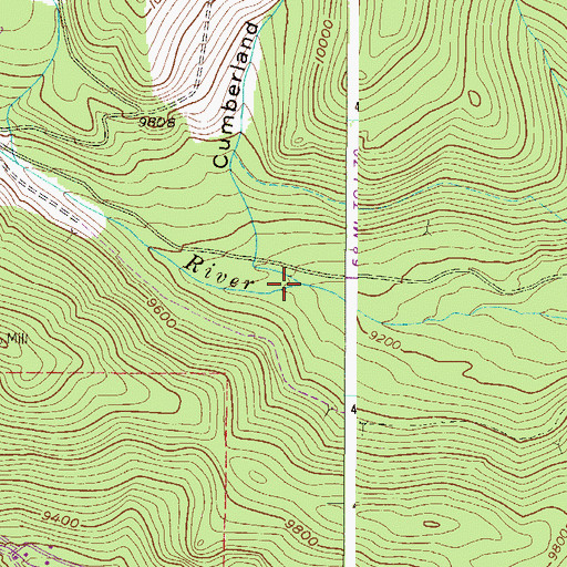 Topographic Map of Cumberland Gulch, CO