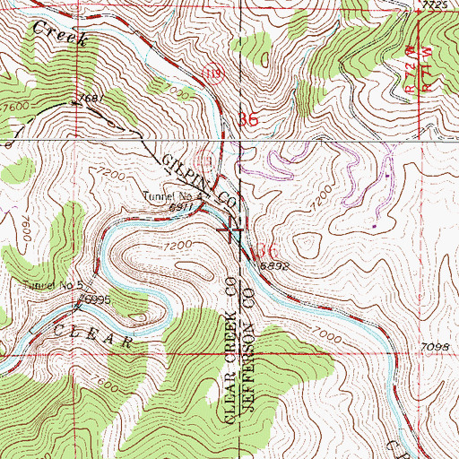 Topographic Map of North Clear Creek, CO