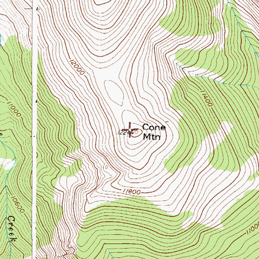 Topographic Map of Cone Mountain, CO