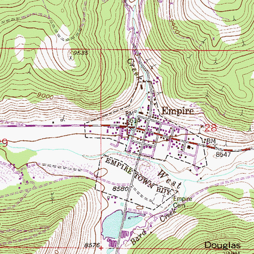 Topographic Map of Empire, CO