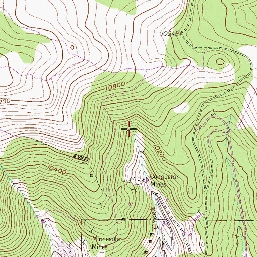 Topographic Map of North Empire Creek, CO