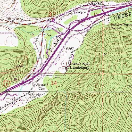 Topographic Map of Easter Seal Handicamp, CO