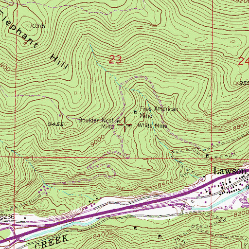 Topographic Map of White Mine, CO
