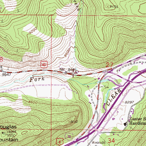 Topographic Map of Miller Creek, CO