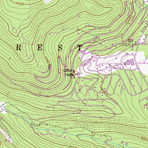Topographic Map of Glory Hole (historical), CO