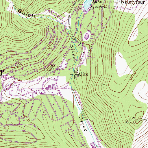 Topographic Map of Alice, CO