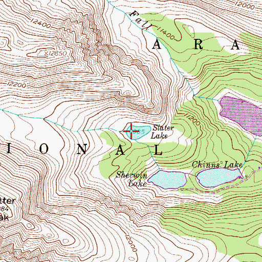 Topographic Map of Slater Lake, CO