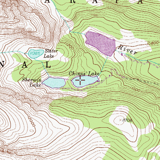 Topographic Map of Chinns Lake, CO